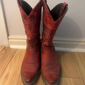 Allen’s Boots Red Western Leather Boots